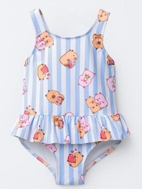 Zara Stripped CAPYBARA Swimsuit